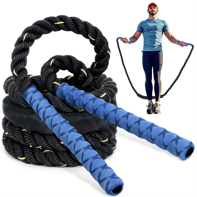 Weighted Jump Rope for Fitness,2.8LB-9.5FT Adult for Fitness Men and Women Heavy jump Ropes,Skipping Rope For Gym Training, Heavy Battle Ropes for Exercise,Home Workout、Total Body Workouts、Improve Strength and Building Muscle